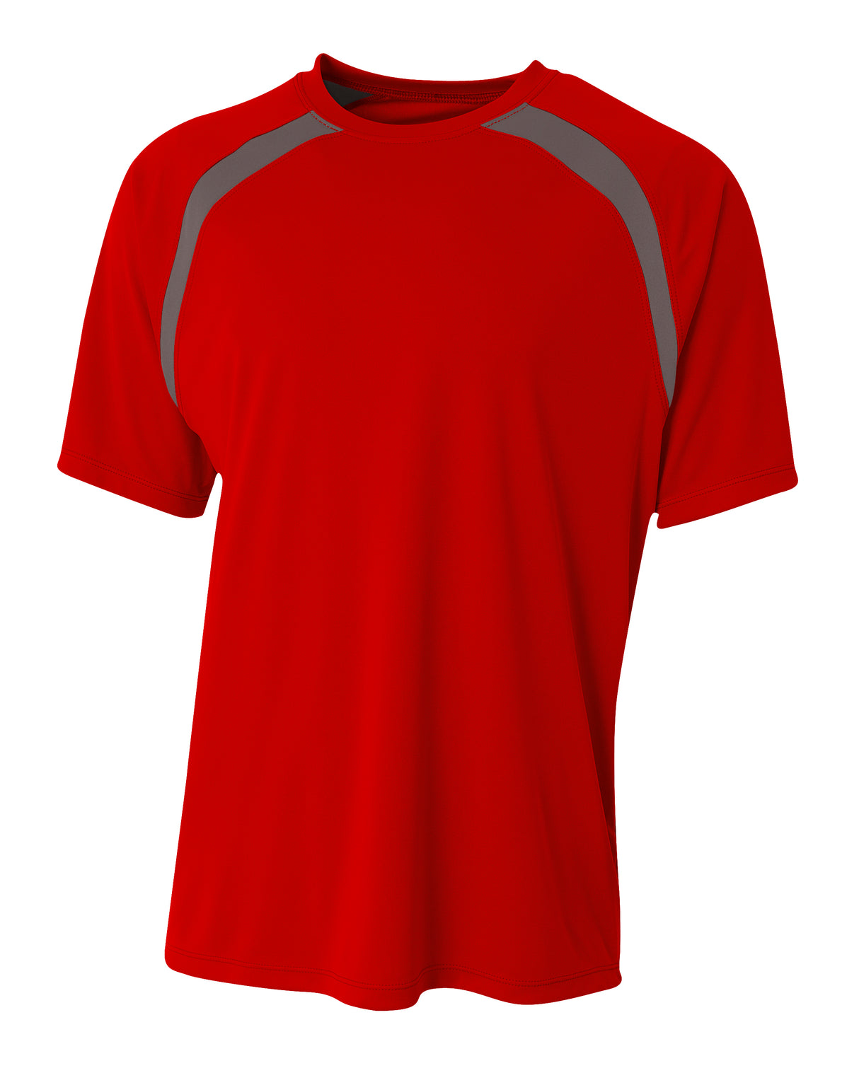 A4 Men's Spartan Short Sleeve Color Block Crew-1