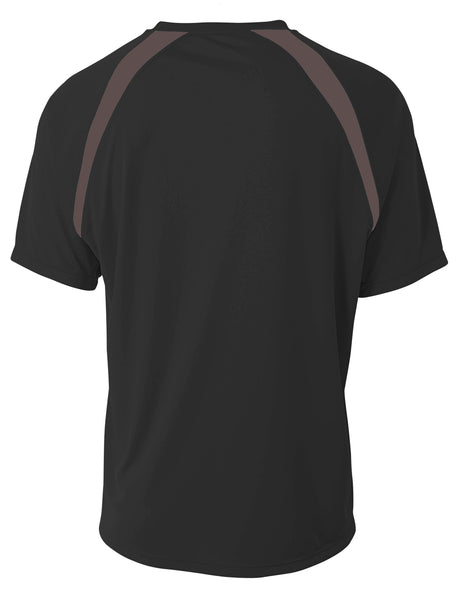 A4 Men's Spartan Short Sleeve Color Block Crew-2