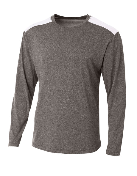 A4 Men's Tourney Heather Long Sleeve Tee