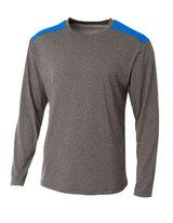 A4 Men's Tourney Heather Long Sleeve Tee