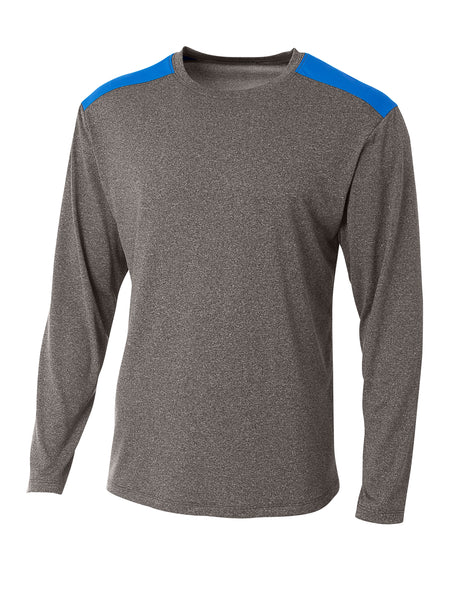 A4 Men's Tourney Heather Long Sleeve Tee