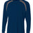 A4 Men's Spartan Long Sleeve Color Block Crew