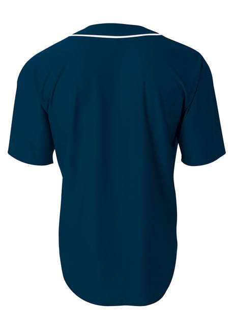 A4 Youth Short Sleeve Full Button Baseball Jersey-2