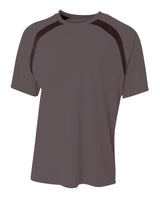A4 Men's Spartan Short Sleeve Color Block Crew-1