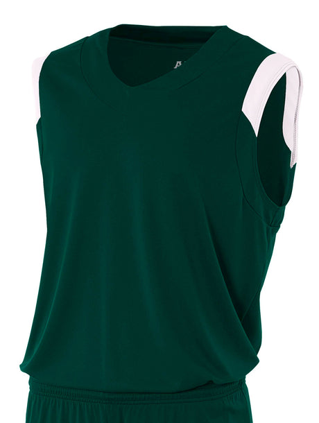 A4 Men's Moisture Management V-Neck Muscle-1
