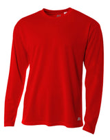 A4 Men's Long Sleeve Birds-Eye Mesh Crew-1