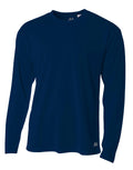 A4 Men's Long Sleeve Birds-Eye Mesh Crew-1