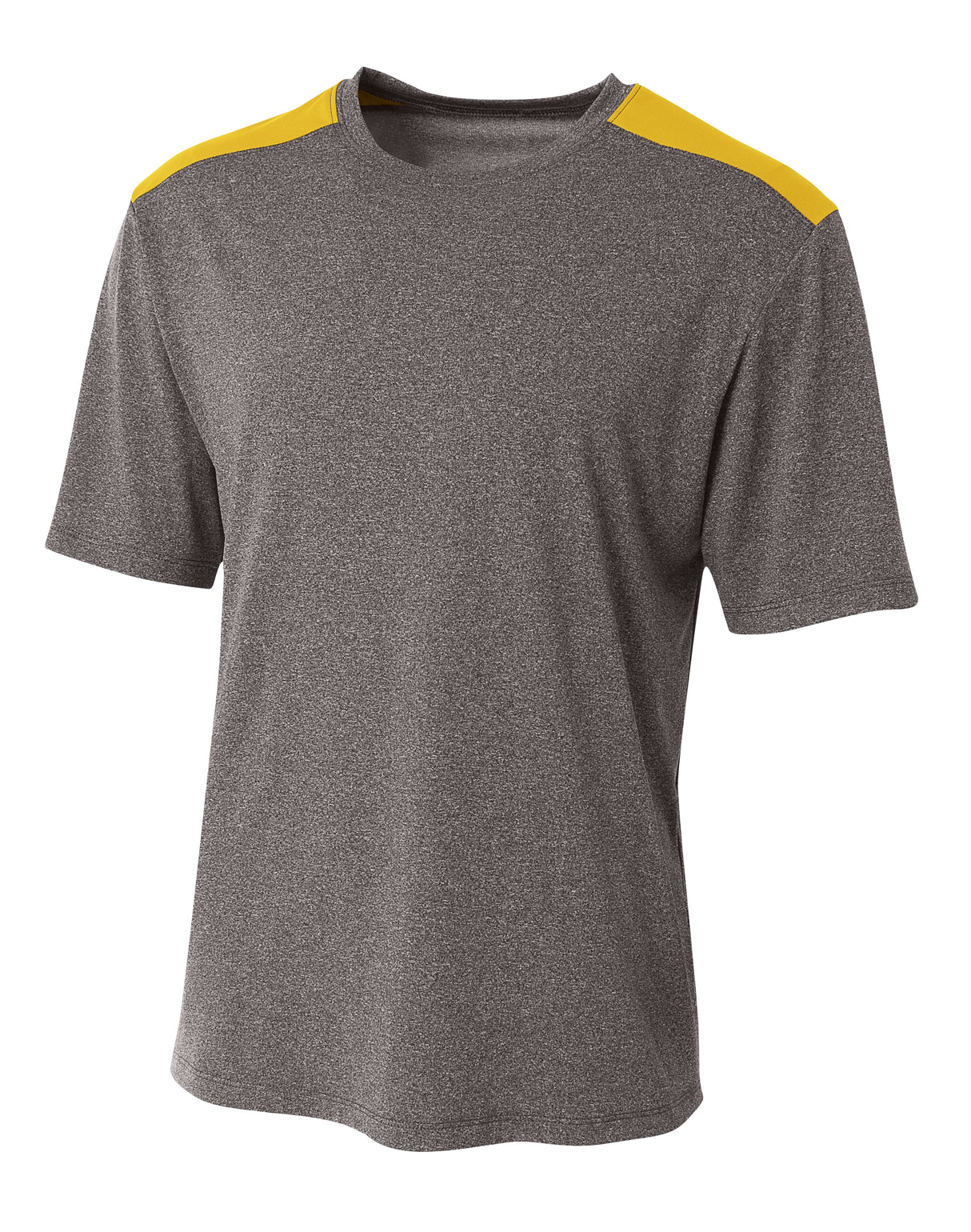A4 Men's Tourney Heather Short Sleeve Color Block