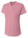 A4 Girl's Tek 2-Button Henley-1