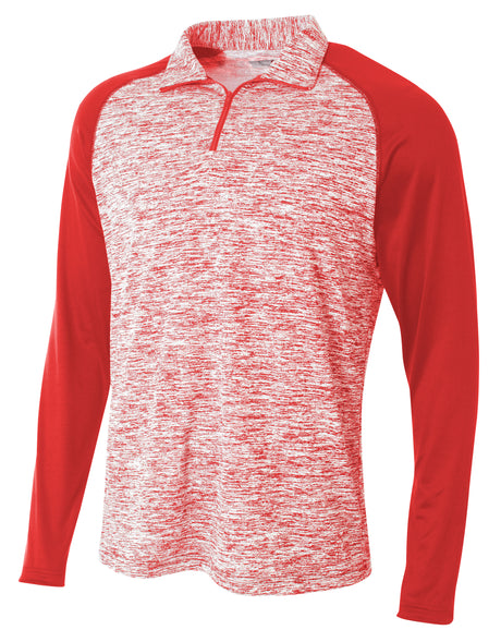 A4 Youth  Quarter Zip Space Dye-1