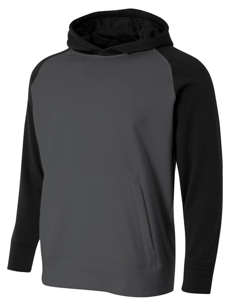 A4 Youth Color Block Tech Fleece Hoodie-1