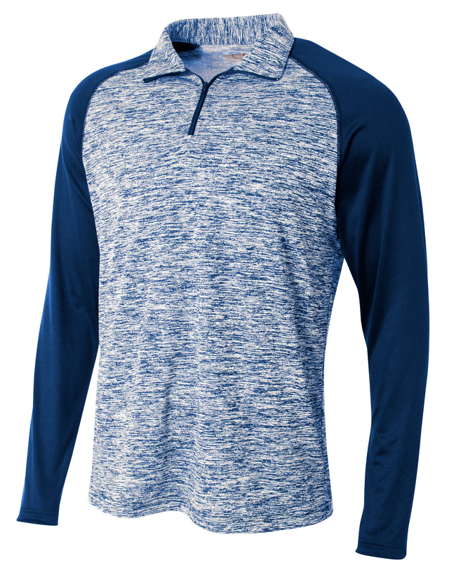 A4 Youth  Quarter Zip Space Dye-1