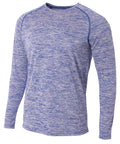 A4 Men's Long Sleeve Raglan Space Dye-1