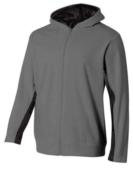A4 Youth Full Zip Color Block Fleece Hoodie-1