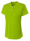 A4 Girl's Tek 2-Button Henley-1