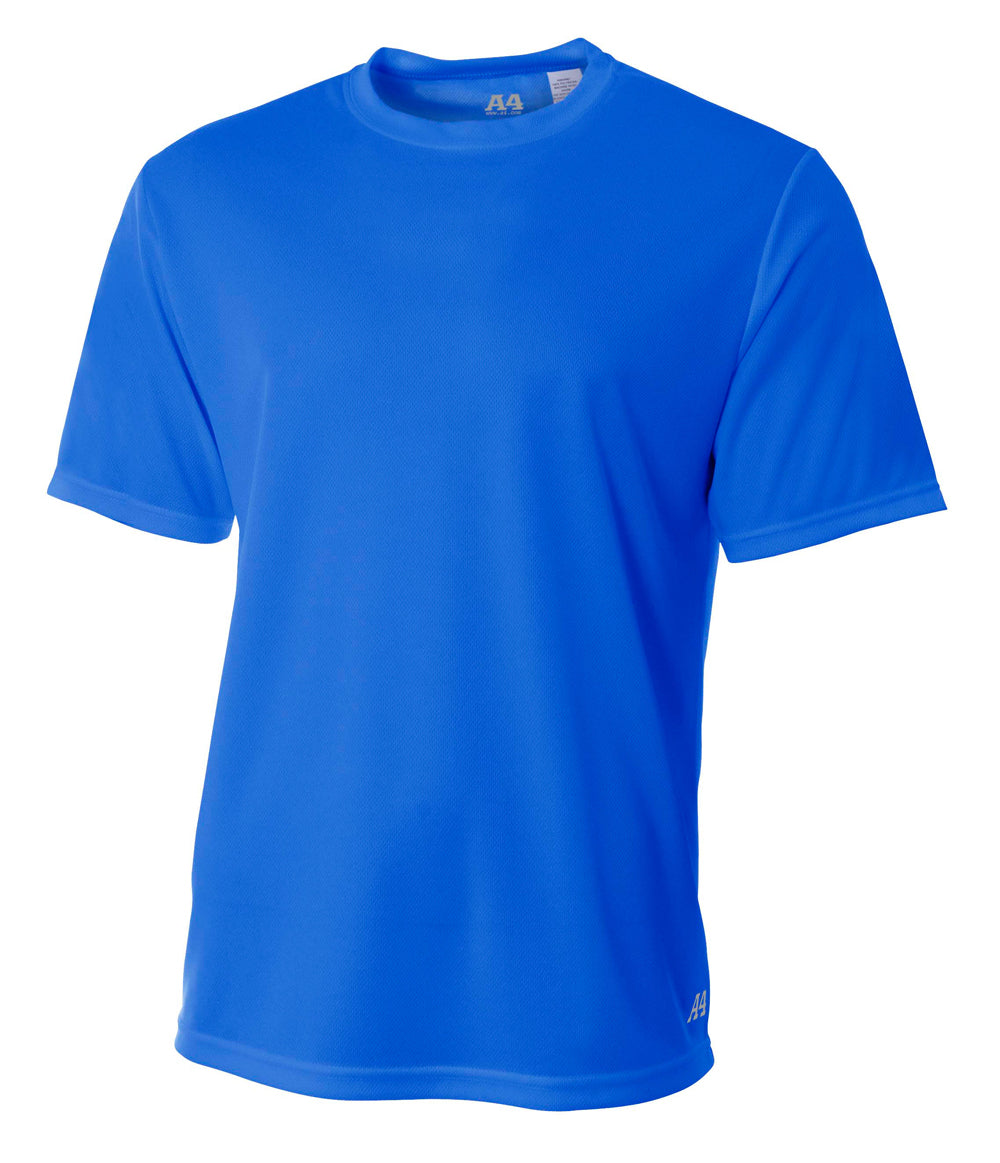 A4 Men's Short Sleeve Birds-Eye Mesh Crew-1