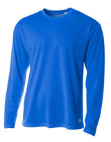 A4 Men's Long Sleeve Birds-Eye Mesh Crew-1