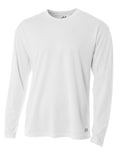 A4 Men's Long Sleeve Birds-Eye Mesh Crew-1
