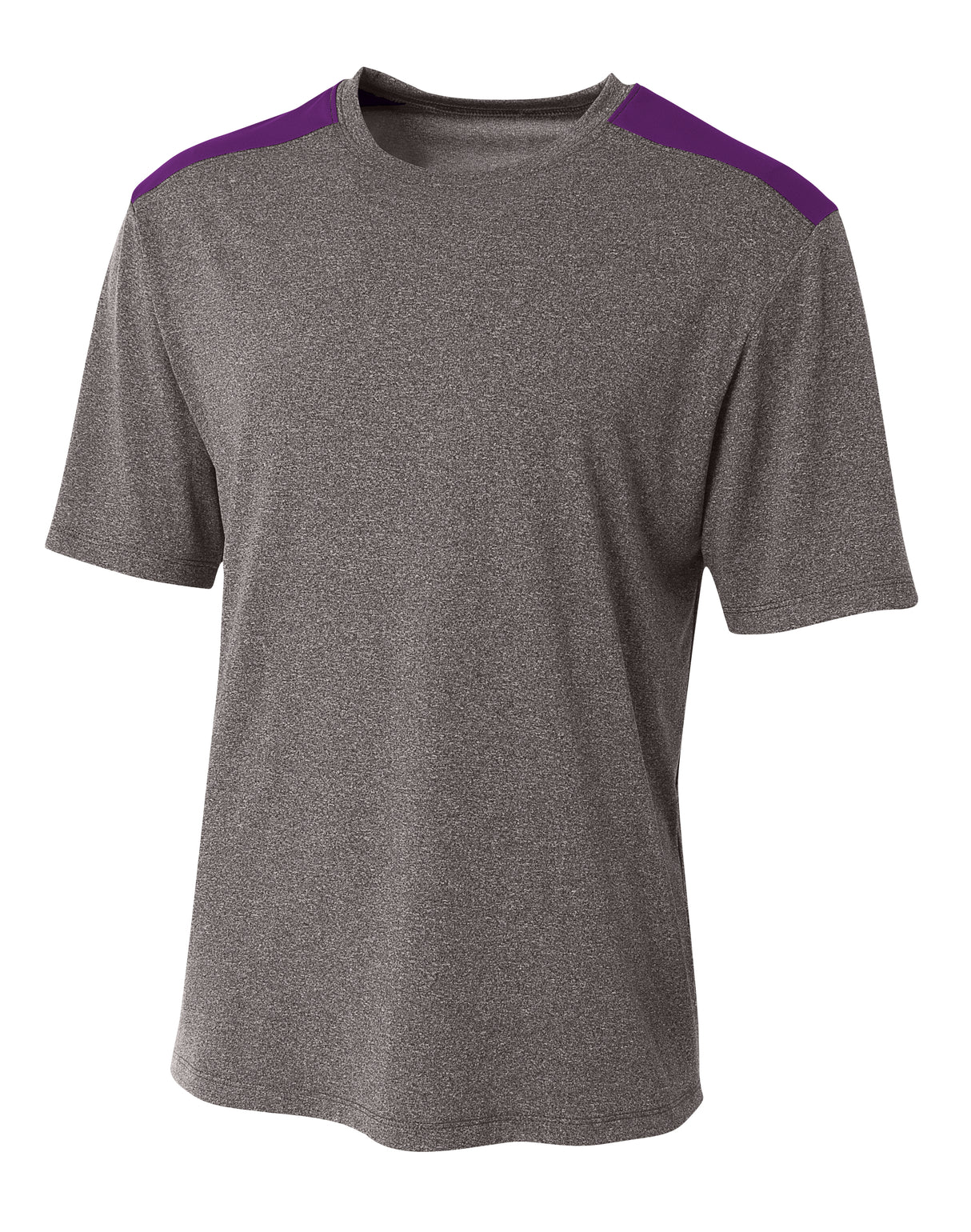 A4 Men's Tourney Heather Short Sleeve Color Block
