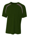A4 Youth Spartan Short Sleeve Color Block Crew-1