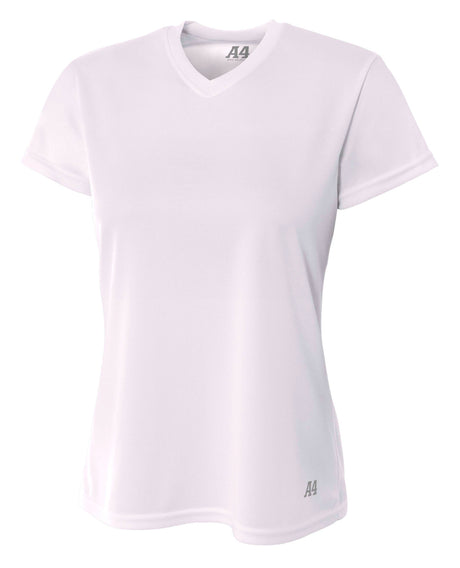 A4 Short Sleeve V-Neck Bird's Eye Mesh Tee-1