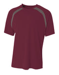 A4 Youth Spartan Short Sleeve Color Block Crew-1
