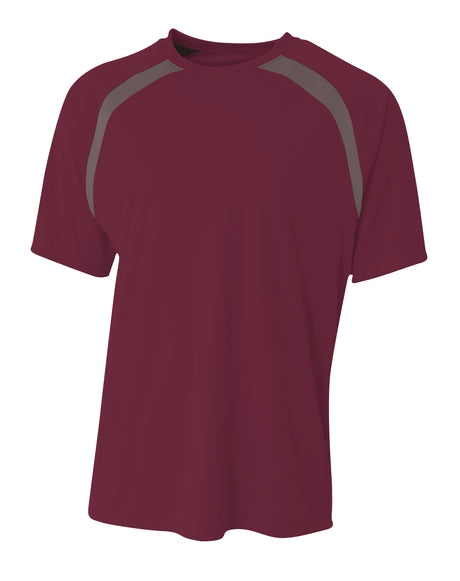 A4 Youth Spartan Short Sleeve Color Block Crew-1