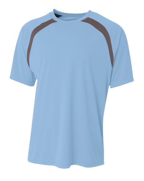 A4 Youth Spartan Short Sleeve Color Block Crew-1