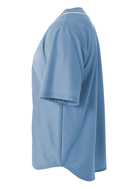 A4 Youth Short Sleeve Full Button Baseball Jersey-3