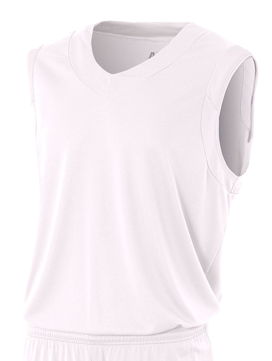 A4 Youth Moisture Management V-Neck Muscle-1