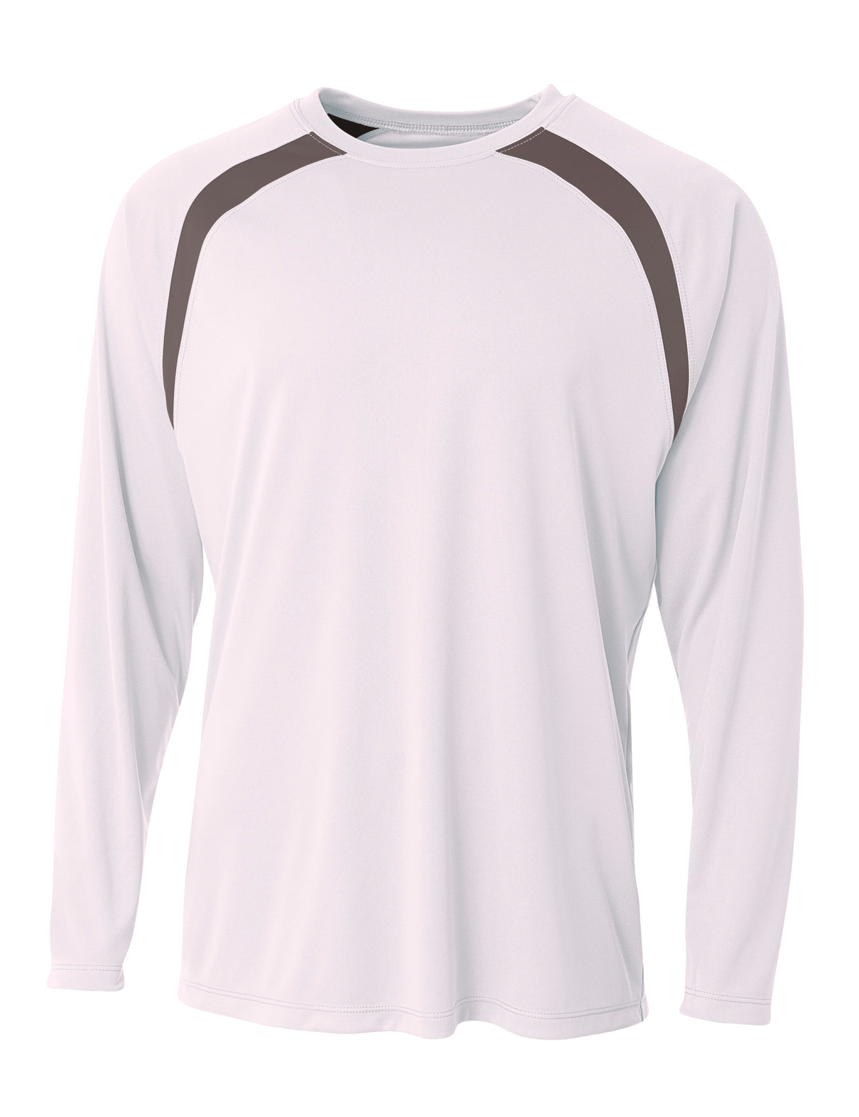 A4 Men's Spartan Long Sleeve Color Block Crew