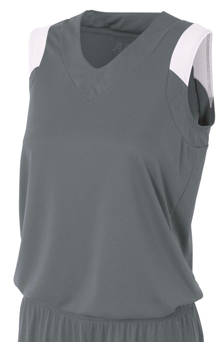 A4 Moisture Management V-Neck Muscle-1