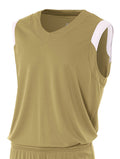 A4 Youth Moisture Management V-Neck Muscle-1