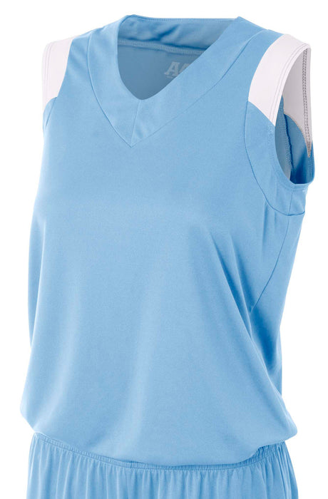 A4 Moisture Management V-Neck Muscle-1