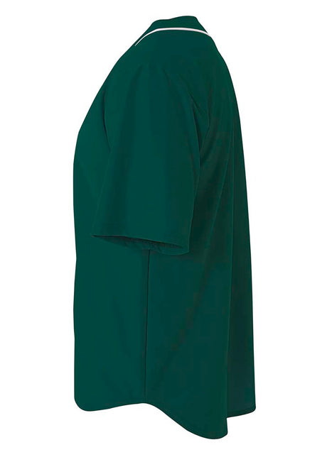 A4 Youth Short Sleeve Full Button Baseball Jersey-3