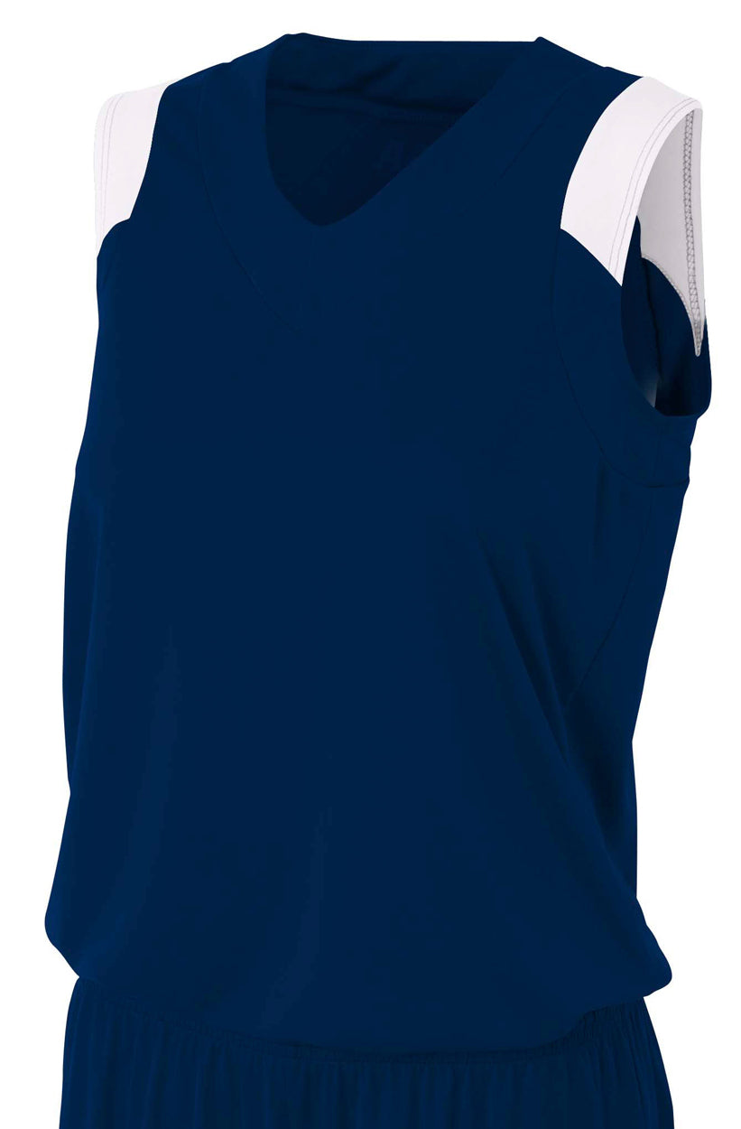 A4 Moisture Management V-Neck Muscle-1