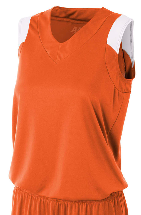 A4 Moisture Management V-Neck Muscle-1