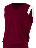 A4 Youth Moisture Management V-Neck Muscle-1