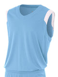 A4 Youth Moisture Management V-Neck Muscle-1