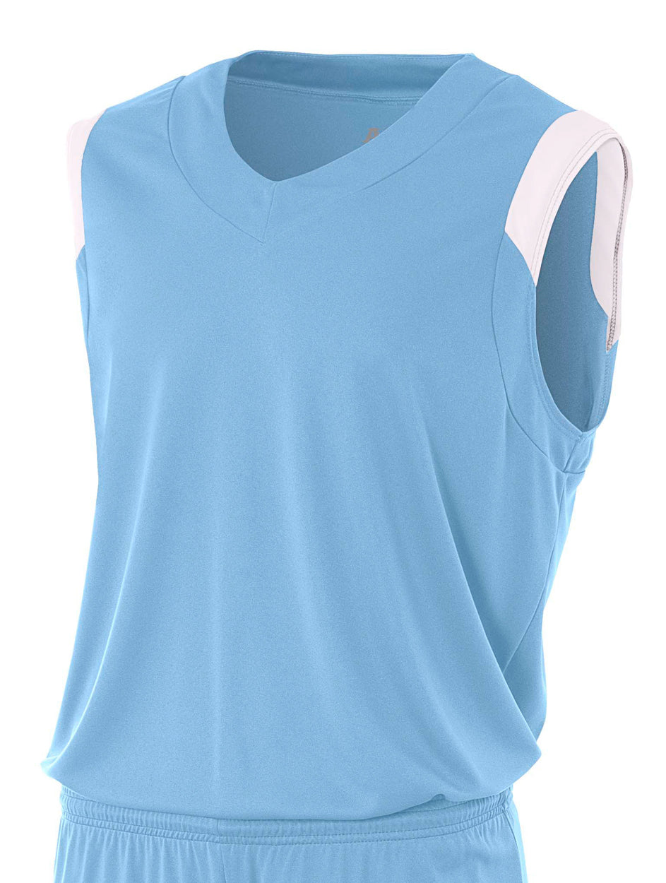 A4 Youth Moisture Management V-Neck Muscle-1