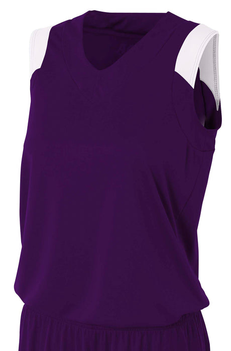 A4 Moisture Management V-Neck Muscle-1