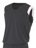 A4 Youth Moisture Management V-Neck Muscle-1