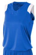 A4 Moisture Management V-Neck Muscle-1
