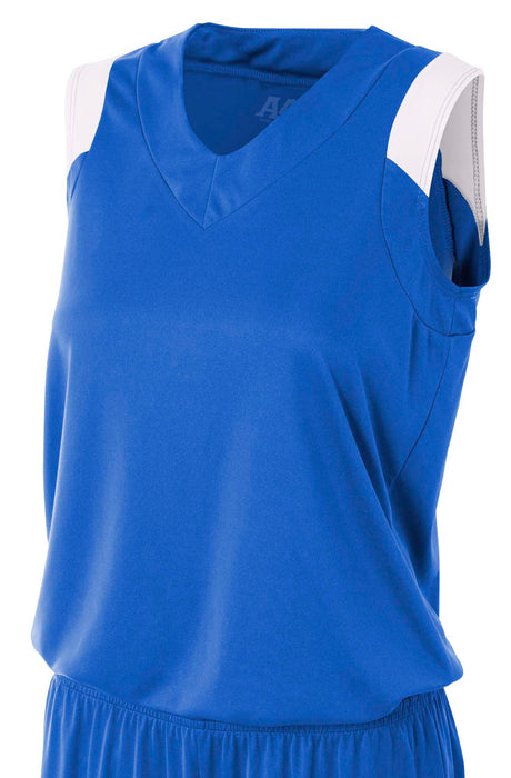 A4 Moisture Management V-Neck Muscle-1