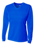 A4 Long Sleeve V-Neck Bird's Eye Mesh Tee-1