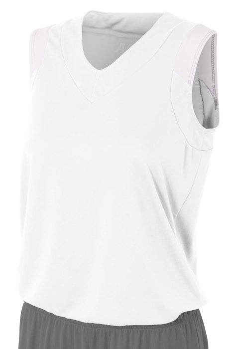 A4 Moisture Management V-Neck Muscle-1