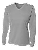 A4 Long Sleeve V-Neck Bird's Eye Mesh Tee-1