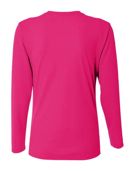 A4 Long Sleeve V-Neck Bird's Eye Mesh Tee-2