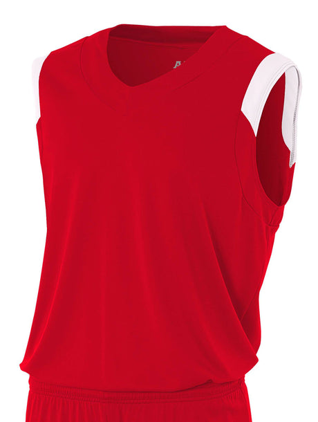 A4 Men's Moisture Management V-Neck Muscle-1