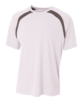 A4 Men's Spartan Short Sleeve Color Block Crew-1